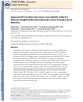 Cover page: Reduced-FOV excitation decreases susceptibility artifact in diffusion-weighted MRI with endorectal coil for prostate cancer detection