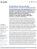 Cover page: Standardized and reproducible measurement of decision-making in mice