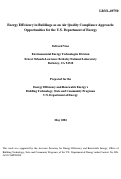 Cover page: Energy Efficiency in Buildings as an Air Quality Compliance Approach: 
Opportunities for the U.S. Department of Energy