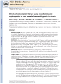 Cover page: Effects of combination therapy using hypothermia and erythropoietin in a rat model of neonatal hypoxia–ischemia