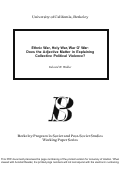 Cover page: Ethnic War, Holy War, War O' War: Does the Adjective Matter in Explaining Collective Political Violence?