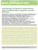 Cover page: International retrospective natural history study of LMNA-related congenital muscular dystrophy