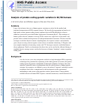 Cover page: Analysis of protein-coding genetic variation in 60,706 humans.