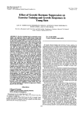 Cover page: Effect of Growth Hormone Suppression on Exercise Training and Growth Responses in Young Rats