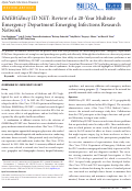 Cover page: EMERGEncy ID NET: Review of a 20-Year Multisite Emergency Department Emerging Infections Research Network