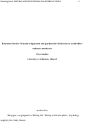 Cover page: Literature Review: Neurodevelopmental and psychosocial risk factors in serial killers and mass murderers