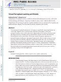 Cover page: Visual Perceptual Learning and Models