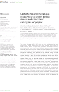 Cover page: Spatiotemporal metabolic responses to water deficit stress in distinct leaf cell-types of poplar