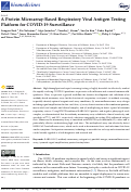 Cover page: A Protein Microarray-Based Respiratory Viral Antigen Testing Platform for COVID-19 Surveillance.