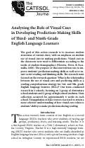 Cover page: Analyzing the Role of Visual Cues in Developing Prediction-Making Skills of Third- and Ninth-Grade English Language Learners