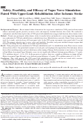 Cover page: Safety, feasibility, and efficacy of vagus nerve stimulation paired with upper-limb rehabilitation after ischemic stroke