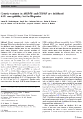 Cover page: Genetic variants in ARID5B and CEBPE are childhood ALL susceptibility loci in Hispanics