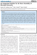 Cover page: An Integrated Pipeline for de Novo Assembly of Microbial Genomes