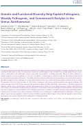 Cover page: Genetic and Functional Diversity Help Explain Pathogenic, Weakly Pathogenic, and Commensal Lifestyles in the Genus Xanthomonas