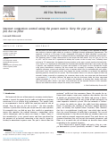 Cover page: Internet congestion control using the power metric: Keep the pipe just full, but no fuller