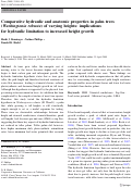 Cover page: Comparative hydraulic and anatomic properties in palm trees (Washingtonia robusta) of varying heights: implications for hydraulic limitation to increased height growth