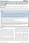 Cover page: High-throughput genetic and gene expression analysis of the RNAPII-CTD reveals unexpected connections to SRB10/CDK8.