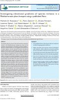 Cover page: Investigating elevational gradients of species richness in a Mediterranean plant hotspot using a published flora