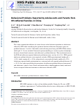 Cover page: Behavioral Problems Reported by Adolescents and Parents from HIV Affected Families in China