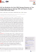 Cover page: HIV Vpr Modulates the Host DNA Damage Response at Two Independent Steps to Damage DNA and Repress Double-Strand DNA Break Repair