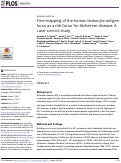 Cover page: Fine-mapping of the human leukocyte antigen locus as a risk factor for Alzheimer disease: A case–control study