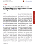 Cover page: Engineering vascularized skeletal muscle tissue with transcriptional factor ETV2-induced autologous endothelial cells