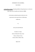 Cover page: A Critical Race Analysis: Examining the Black College Experience at a Selective Public Minority-Serving Research Institution (MSRI)