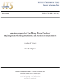 Cover page: An Assessment of the Near-Term Costs of Hydrogen Refueling Stations and Station Components