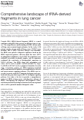 Cover page: Comprehensive landscape of tRNA-derived fragments in lung cancer.