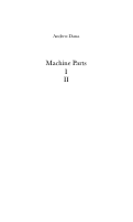 Cover page: Machine Parts