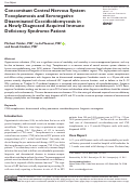 Cover page: Concomitant Central Nervous System Toxoplasmosis and Seronegative Disseminated Coccidioidomycosis in a Newly Diagnosed Acquired Immune Deficiency Syndrome Patient