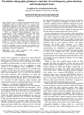 Cover page: Word-final orthographic priming as a function of word frequency, prime duration, and morphological status