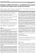 Cover page: Hydrogen sulfide intervention in cystathionine-β-synthase mutant mouse helps restore ocular homeostasis.