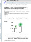 Cover page: Heavy water: a simple solution to increasing the brightness of fluorescent proteins in super-resolution imaging