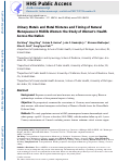 Cover page: Urinary metals and metal mixtures and timing of natural menopause in midlife women: The Study of Women’s Health Across the Nation