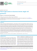 Cover page: Novel approaches in function-driven single-cell genomics