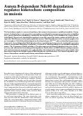 Cover page: Aurora B-dependent Ndc80 degradation regulates kinetochore composition in meiosis.