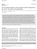 Cover page: Acute myeloid leukemia cell membrane-coated nanoparticles for cancer vaccination immunotherapy