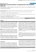 Cover page: Mammary carcinoma behavior is programmed in the precancer stem cell