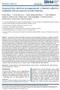 Cover page: In-person later abortion accompaniment: a feminist collective-facilitated self-care practice in Latin America