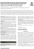 Cover page: Readmission Rates for Chronic Obstructive Pulmonary Disease Under the Hospital Readmissions Reduction Program: an Interrupted Time Series Analysis