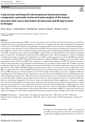 Cover page: Scalp incision technique for decompressive hemicraniectomy: comparative systematic review and meta-analysis of the reverse question mark versus alternative retroauricular and Kempe incision techniques.