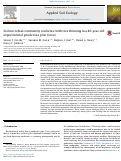 Cover page: Soil microbial community resilience with tree thinning in a 40-year-old experimental ponderosa pine forest