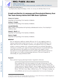 Cover page: Growth and Decline in Language and Phonological Memory Over Two Years Among Adolescents With Down Syndrome