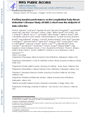 Cover page: Profiling baseline performance on the Longitudinal Early‐Onset Alzheimer's Disease Study (LEADS) cohort near the midpoint of data collection