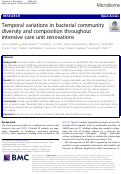 Cover page: Temporal variations in bacterial community diversity and composition throughout intensive care unit renovations