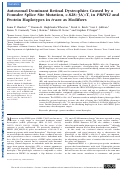 Cover page: Autosomal Dominant Retinal Dystrophies Caused by a Founder Splice Site Mutation, c.828+3A&gt;T, in PRPH2 and Protein Haplotypes in trans as ModifiersPRPH2 Retinal Dystrophies