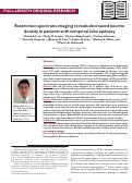 Cover page: Restriction spectrum imaging reveals decreased neurite density in patients with temporal lobe epilepsy