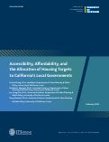 Cover page: Accessibility, Affordability, and the Allocation of Housing Targets to California’s Local Governments