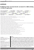 Cover page: Rethinking autism spectrum disorder assessment for children during COVID‐19 and beyond